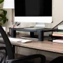Mind Reader Adjustable Plastic Monitor Stand with Storage, Laptop Riser, Desktop Organizer for Office or Home, Holds 22 lbs - Image 5