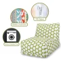 Majestic Home Goods Decorative Hot Green Large Polka Dot Bean Bag Chair Lounger - Image 6