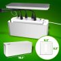 Large Cable Management Box, Cord Organizer to Hide Power Strip, Extension Cord, Surge Protector | Cord Hider Safe Box for Desk Organizers, Gaming PC, Computer, TV | White, Black Edition by Tokye® - Image 2