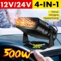 Electric Car Heater Air Cooler Fan 12V/24V Portable Demister Defroster Heating Fan 120W Dryer Windshield Defogging Accessroies - Image 1