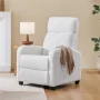 Renwick Ivory Fabric Modern Bounce Recliner Chair with Pocket Springs for Living Room - Image 2