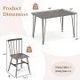 5-Piece Dining Table Set for 4 with 360° Swivel Feet for Small Place - Image 4