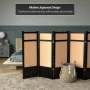 4 ft. Black 5-Panel Room Divider - Image 6