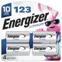 Energizer 123 3V Lithium Photo Batteries (4 Pack), CR123A High Power Lithium Batteries Compatible with Cameras, Flashlights, Electronics and More - Image 1