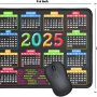 Mouse Pad with Stitched Edge, Computer Mouse Pad with Non-Slip Rubber Base, Mouse Pads for Computers Laptop Mouse 9.6x7.9x0.1 inch, (2025 Calendar Black) - Image 4