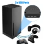 TSV Vertical Cooling Stand for Xbox Series X Console with 2 Turbo Cooling Fans, 3 USB Hubs Ports, 3 Levels Adjustable Fans Speed, LED Indicators, USB Cable - Image 4