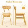 Set of 2 Modern Dining Chairs with Curved Backrest and Seat - Image 3