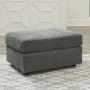 Signature Design by Ashley Contemporary Stairatt Ottoman, Gravel - Image 2