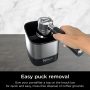 Ninja - Luxe Café Knock Box, Accessories for Espresso Machine, Non-slip Base, Holds 10 Double Shot Pucks - Silver - Image 2