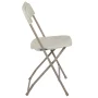 Beige Plastic Seat with Metal Frame Folding Chair (Set of 2) - Image 2