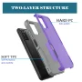 For Samsung Galaxy A03S A13 A14 A23 A32 A34 A53 A54 5G Case,Njjex 2 in 1 PC Phone Case with Screen Protector,Rubber & Rugged Shockproof 360 Full Body Protection Case Cover-Purple - Image 3