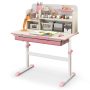 Height Adjustable Kids Study Desk with Tilt Desktop for 3-12 Years Old - Pink - Image 3