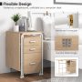 Home Office Folding Computer Laptop Desk Wheeled with 3 Drawers - Image 3