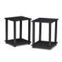 Furinno Simplistic End Table, Set of Two, Dark Walnut/Black - Image 5