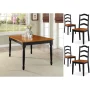 Better Homes and Gardens Autumn Lane 5-piece Dining Set, Black and Oak - Image 1