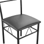 Gymax 5 Piece Dining Set Glass Top Table & 4 Upholstered Chairs Kitchen Room Furniture - Image 5