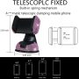 Bling Car Phone Holder, LYCARESUN 360°[Adjustable & Stable] Crystal Universal Phone Mount for Car, Windshield Dashboard Air Vent Car Stand Phone Holder, Mini Car Accessories for Women and Girl(Black) - Image 6