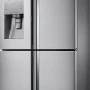 Samsung - 36 in. Wide 22.1 Cu. Ft. 4-Door Flex French Door Counter-Depth Fingerprint Resistant Refrigerator with Food ShowCase - Stainless Steel - Image 3