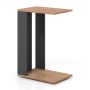 2-Tier C-Shaped Side Table with Universal Wheels and Shelf - Image 3