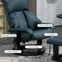 HOMCOM Silla de Masaje Recliner con Taburete, Giro de 360° Recliner, Negro - Image 5
