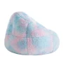 Room Revival Super Soft Teddy Sherpa Structured Bean Bag Chair, Pink Blue - Image 2