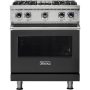 Viking - 30 in. Wide 4 Burner Professional 5 Series 4.0 Cu. Ft. Freestanding Gas Convection Range - Cast Black - Image 1