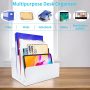 2PCS 4 Sections Acrylic File Organizer for Desk, White Acrylic File Holder Sorter for Office Supplies - 1 Item - Image 2