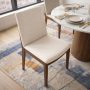 Valentine Mid-Century Modern Beige Fabric Dining Chair (Set of 2) - Image 5