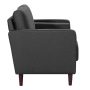 Lillith 52.4 in. Heather Grey Tufted Polyester 2-Seater Loveseat with Square Arms - Image 2