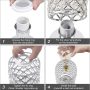Touch Crystal Lamp with Outlets- Small Sliver Table Lamp with Touch Control, Bedside Lamp Decorative Modern Nightstand Lamp Crystal Lampshade, Bedroom Light for Living Room Sofa Table(Bulb Included) - Image 2