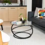 Dimitri Galaxy Tempered Glass Round Coffee Table - Image 3