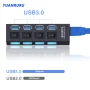 USB Hub 3.0 Hub USB 3 USB 2.0 Multi USB Splitter Power Adapter 4/7 Port Multiple Expander 2.0 with Switch for PC Accessories - Image 2