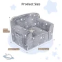 Kids Sofa, Toddler Couch Glow in The Dark,Toddler Chairs Comfy,Soft Kid Couch for Boys and Girls Gift, Gray - Image 4