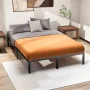 Queen Size Bed Frame Classic Metal Bed Frame Foundation with Under Bed Storage/No Box Spring Needed - Image 6