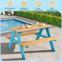 Children Outdoor Wooden Table with Bench Seats for Indoor and Outdoor Use - Image 6