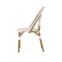 Brandy Outdoor French Bistro Chair, Set of 4, Rust Orange, White, and Bamboo Finish - Image 2