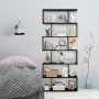 6 Tier S-Shaped Bookshelf Storage Display Bookcase Decor Z-Shelf - White - Image 2