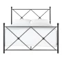Weston Home Harrisburg Black Metal Queen Bed with Double x Headboard Design - Image 4