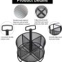 Marbrasse Mesh Desk Organizer, 360-Degree Rotating Multi-Functional Pen Holder, 4 Compartments Desktop Stationary Organizer, Home Office Art Supply Storage Box Caddy (Black) - Image 1