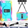 LTROP Case for iPad 9th/ 8th/ 7th Generation (2021/2020/2019), Shockproof 10.2” iPad Cover with Shoulder Strap Pen Holder Swivel Stand, Aqua Teal - Image 6