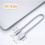 CableCreation Short USB C Hard Drive Cable 1FT, USB 3.1 C to Micro B Cable 10Gbps USB C to Hard Drive Cable Compatible with MacBook Pro Air Galaxy S5 My Passport Elements etc, 0.3m Space Gray - Image 1