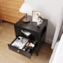 Semiocthome Modern Nightstand with 2 Drawers,Bedside Table for Bedroom in Black Finish,Adult - Image 3