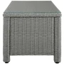Crosley Bradenton 40" Glass Top Wicker Patio Coffee Table in Gray - Image 5
