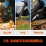 SENIX 120 Volt Max* 12 Amp Corded 3-in-1 Leaf Blower w/Vacuum/Mulcher, Up to 420 CFM and 179 MPH, BLVE12-M - Image 2