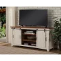 Toas White Metal TV Stand Fits TVs Up to 70 in. with Adjustable Shelves - Image 2