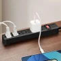 Hyper Tough 6-Outlet Indoor Power Strip with 8 Ft Extension Cord, ETL Certified, Black - Image 6