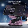 Bling Car Phone Holder, LYCARESUN 360°[Adjustable & Stable] Crystal Universal Phone Mount for Car, Windshield Dashboard Air Vent Car Stand Phone Holder, Mini Car Accessories for Women and Girl(Black) - Image 4