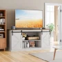 Hartin 58''W TV Stand with Sliding Barn Doors for TVs up to 65" - Image 6