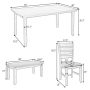 6-Piece Gray Rustic Wood Dining Set with Bench - Image 2