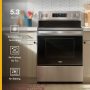 Whirlpool - 30 inch 5 element 5.3 cu. ft. Freestanding Electric Range - Air Cook Technology, No Preheat Air Fry/Bake, Self Clean - Stainless Steel - Image 3